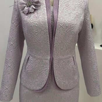 Rosalina Lilac Jacquard Occasion Suit Set