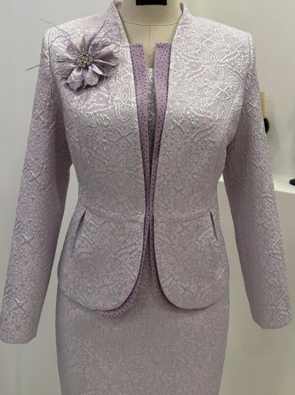 Rosalina Lilac Jacquard Occasion Suit Set