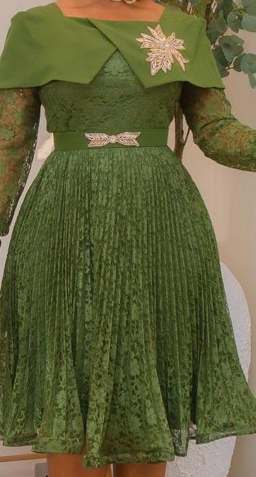 Lace Cape Collar Dress
