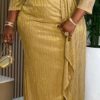 Aurora Embellished Metallic Gown