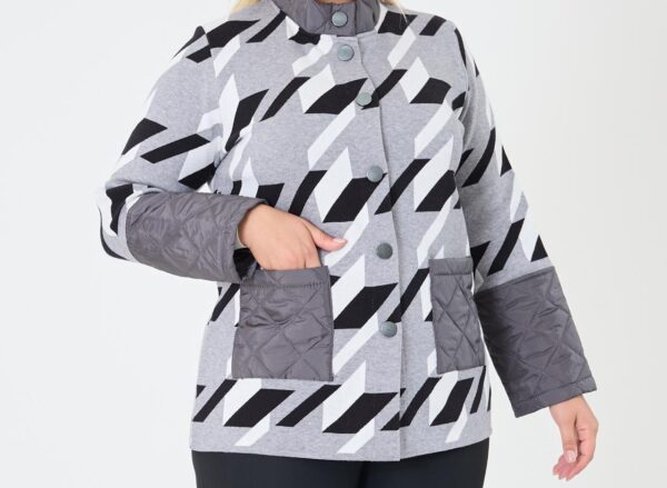 Geo Quilted Mix Jacket
