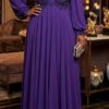 Royal Amethyst Empire Gown